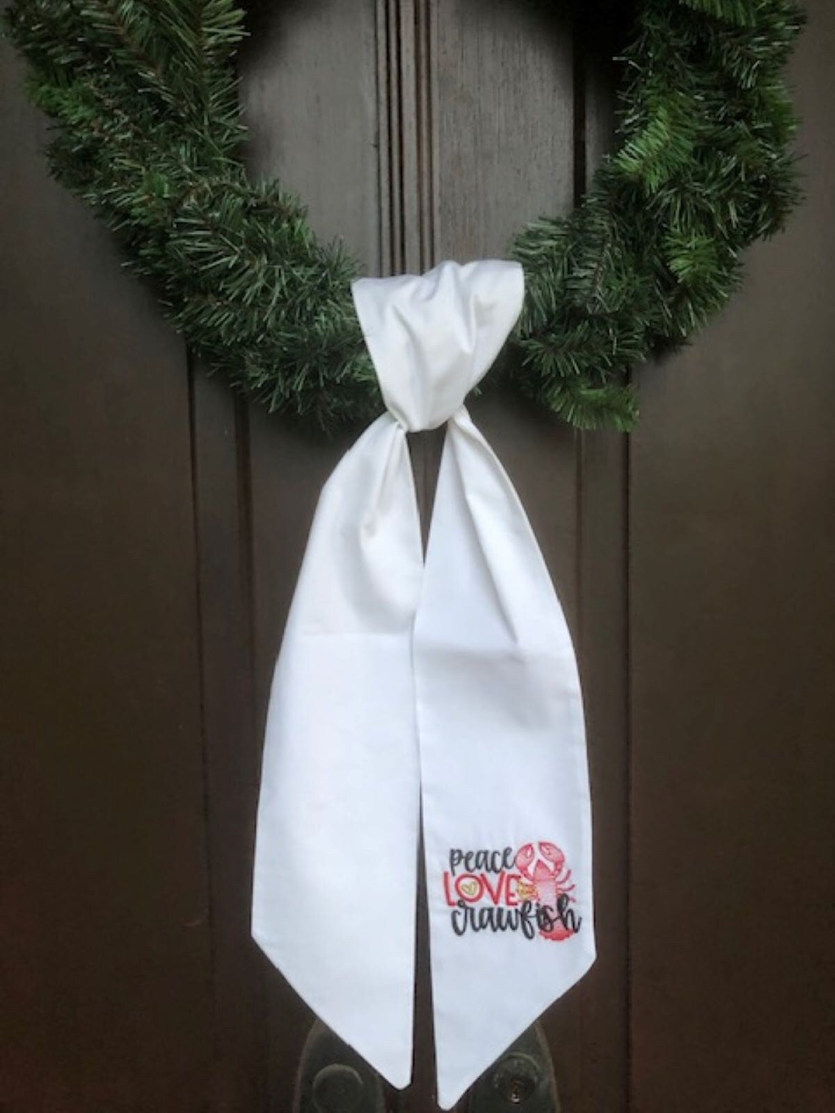 Crawfish Wreath Sash, Wreath Sash, Wreath Bow, Crawfish decoration, Cajun Celebration