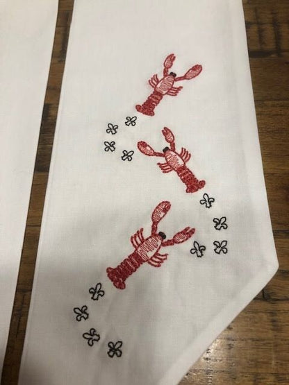 Crawfish Wreath Sash, Wreath Sash, Wreath Bow, Crawfish decoration, Cajun Celebration