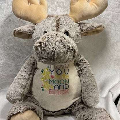 Personalized Moose Plush - Embroidered Keepsake