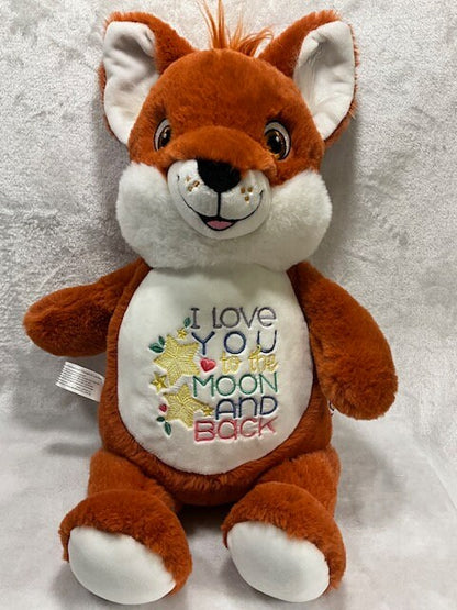 Personalized Fox Plush - Embroidered Keepsake