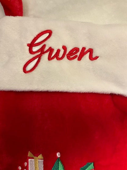 Christmas Cajun Stocking  - Embroidered