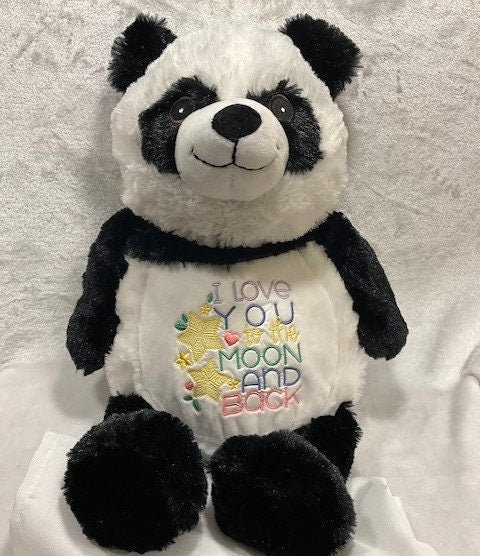 Panda Plush personalized gift, Panda Baby gift set, Panda customized, embroidered, customized, Panda embroidery buddy, Panda stuffed baby