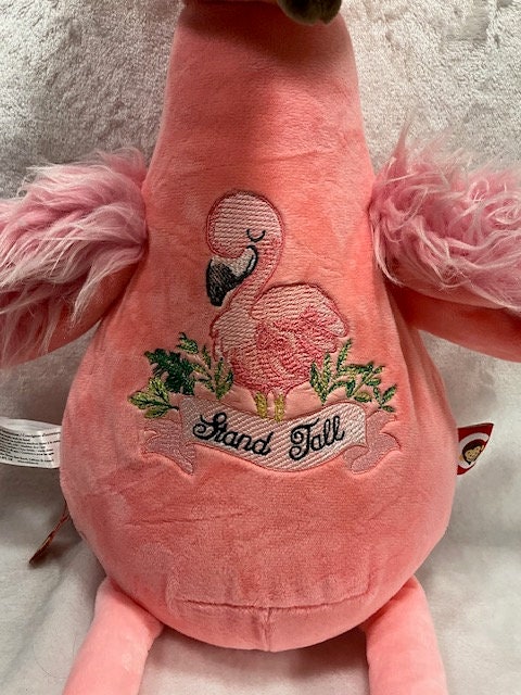 Personalized Flamingo Plush - Embroidered Keepsake