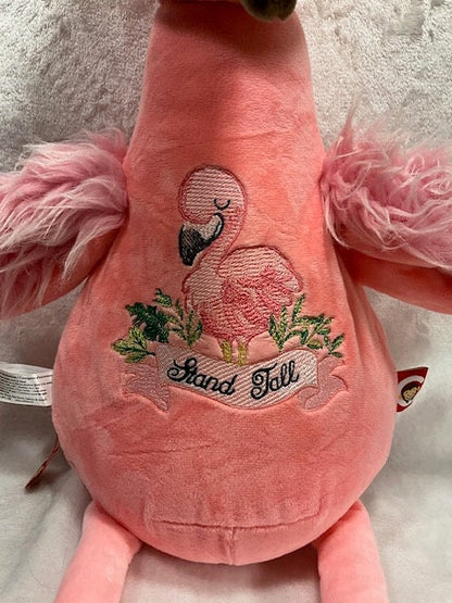 Personalized Flamingo Plush - Embroidered Keepsake
