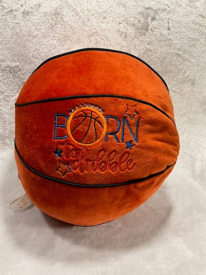 Basketball plush embroidered pillow, basketball pillow, baby shower gift, custom coach gift, personalized basketball, gift for shower