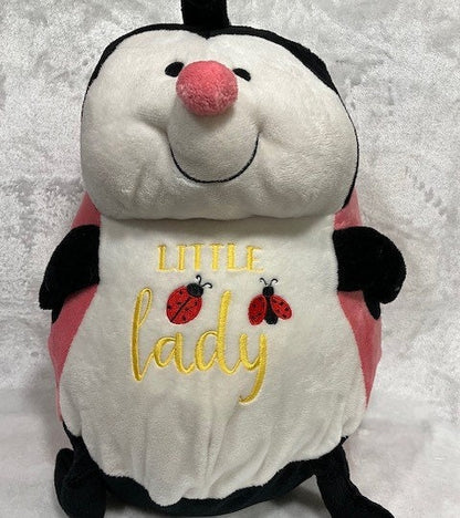 Lady Bug Plush personalized gift, Lady Bug Baby gift set, Lady Bug embroidered customized, Lady Bug embroidery buddy, Lady Bug stuffed baby