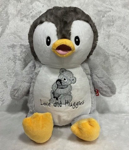 Penguin Plush personalized gift, Penguin Baby gift set, Penguin embroidered customized, Penguin embroidery buddy Penguin stuffed baby