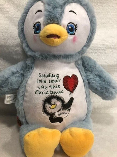 Christmas Penguin customized, personalized, Penguin set with book, Penguin Puddles embroidered, Christmas gift, Baby shower gift