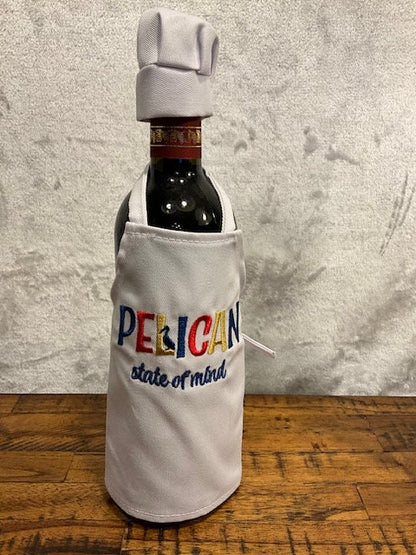Cajun Wineaux Wine Bottle Apron, Wine Bottle Cover, embroidered, personalized