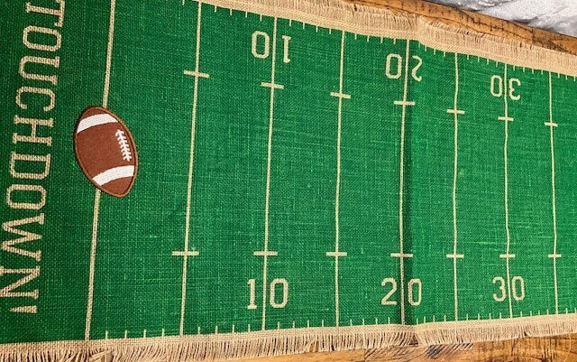 GameDay Football Table Runner embroidered, Football Table Runner, Football party decor, LSU Death Valley