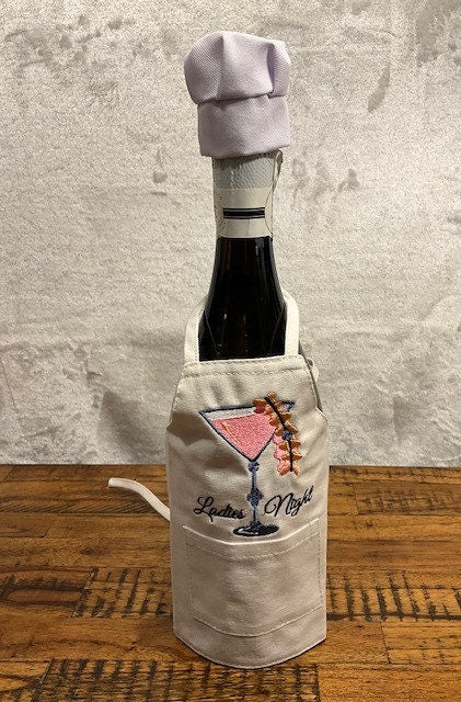 Bachelorette Party Wine Bottle Apron, Wine bottle cover, wine bottle cover, housewarming gift, wine bottle embroidery, Wedding party favors