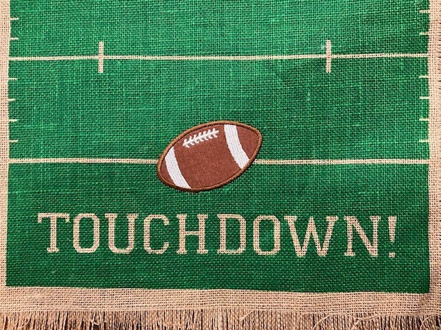 GameDay Football Table Runner embroidered, Football Table Runner, Football party decor, LSU Death Valley