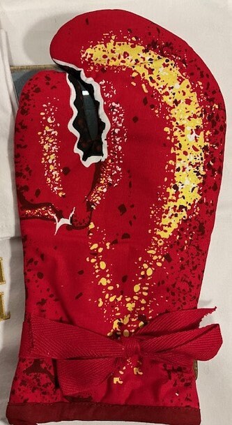 Cajun Crawfish Kitchen Set- Oven Mitt and Festive Tea Towels, Cajun kitchen gift set