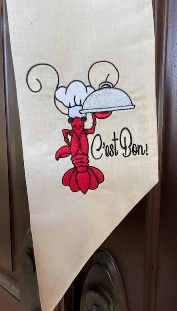 Crawfish Wreath Sash, Wreath Sash, Wreath Bow, Crawfish decoration, Cajun Celebration, C'est Bon