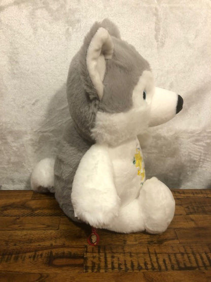 Personalized Blue Eyed Husky or Arctic Fox Plush - Embroidered Keepsake