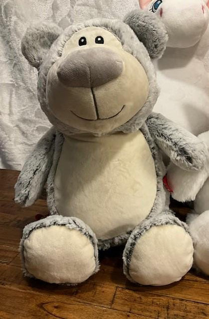 Personalized Valentine Husky Plush – Embroidered Keepsake