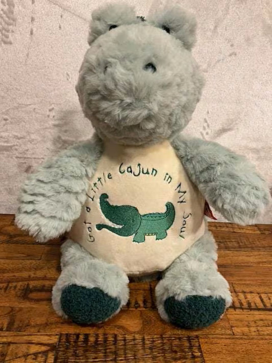 Alligator Gator Stuffed plush animal, embroidered personalized, baby shower gift, gift for baby, keepsake, Cajun Gator