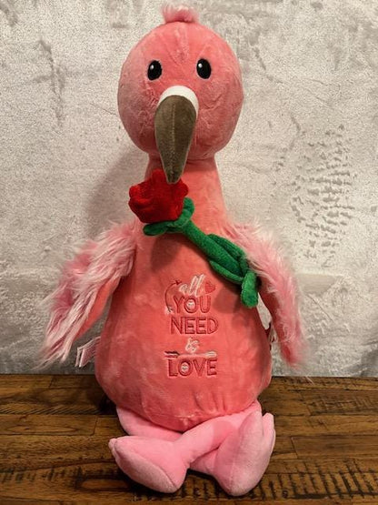 Personalized Flamingo Plush - Embroidered Keepsake