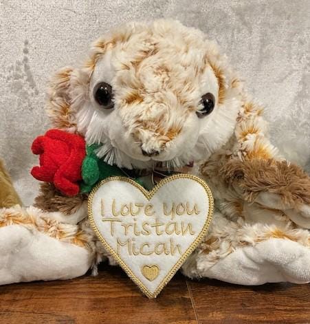 Easter Plush personalized, Bunny Valentines Plush, customized, You're my Valentine, Valentine Gift, gift for her, Mother's Day Gift