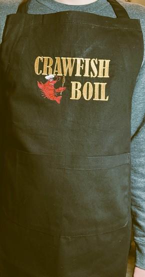Cajun Crawfish Boil Apron, Embroidered, Customized, Personalized
