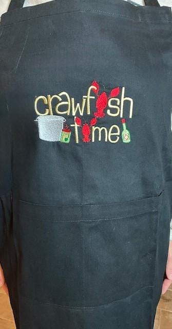 Cajun Crawfish Boil Apron, Embroidered, Customized, Personalized