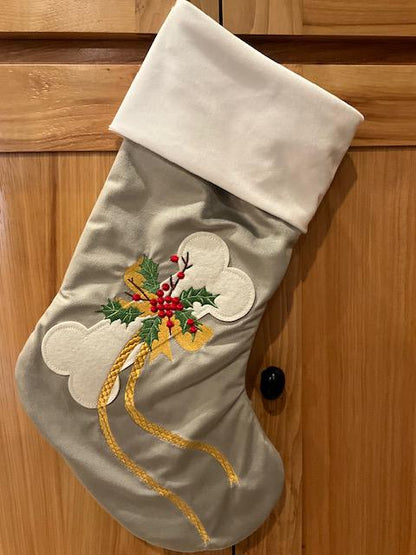 Personalized Pet Christmas Stocking – Embroidered Dog or Cat