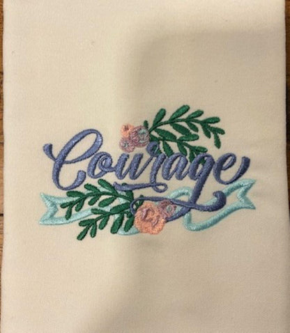 Inspirational Embroidered Cloth Napkins – Set of 6 | Faith, Courage, Dream & More | Elegant Dinner Napkins with Positive Words