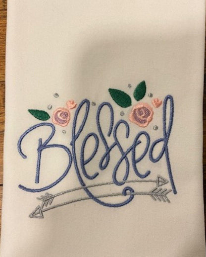 Inspirational Embroidered Cloth Napkins – Set of 6 | Faith, Courage, Dream & More | Elegant Dinner Napkins with Positive Words