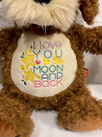 Cockapoo Stuffed Animal – 16” Plush Puppy Dog Personalized Embroidery  – Custom Gift for Dog Lovers, Kids, Baby Showers