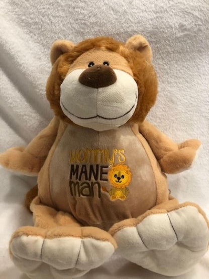 Personalized Lion Plush- Embroidered Keepsake