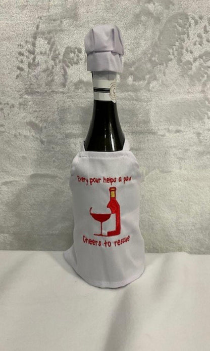 Rescue Wine Bottle Apron – "Every Pour Helps a Paw" – Hearts & Paws Collection Gift