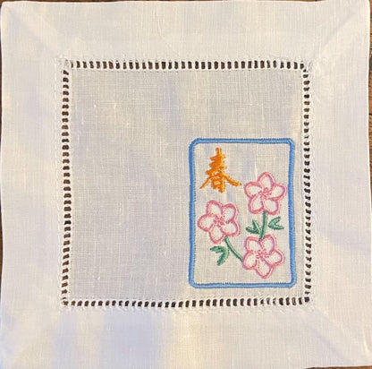 Mahjong Cocktail Napkin Set of 6